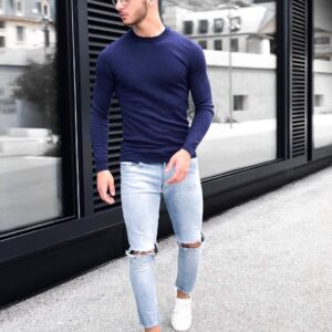 Polo Azul slim fit