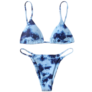 BIKINI AZUL CON BLANCO